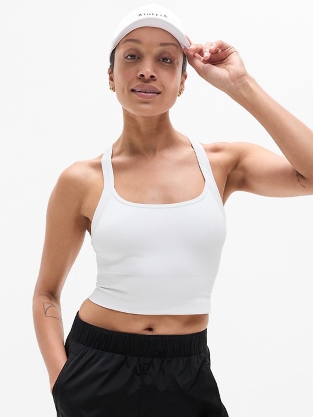 NWOT Aurora Seamless Crop Rib Strappy Tank